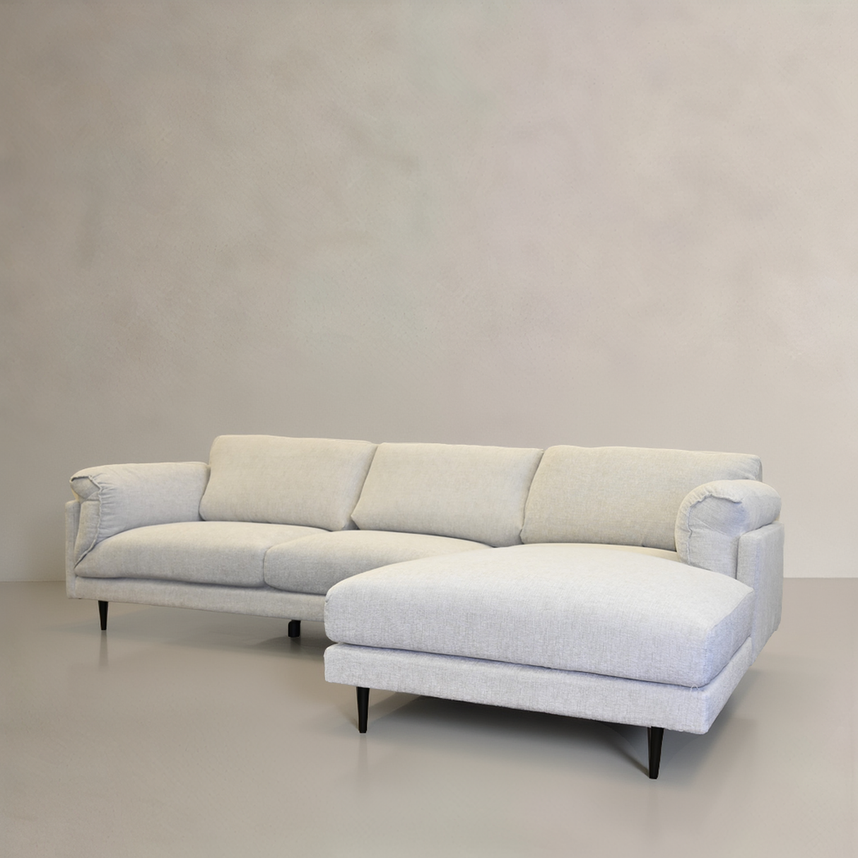 SIENA Fabric Sectional Sofa, Beige, Right