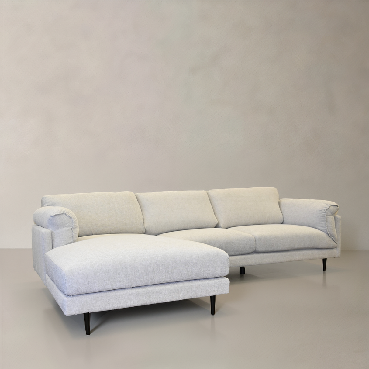 SIENA Fabric Sectional Sofa, Beige, Left
