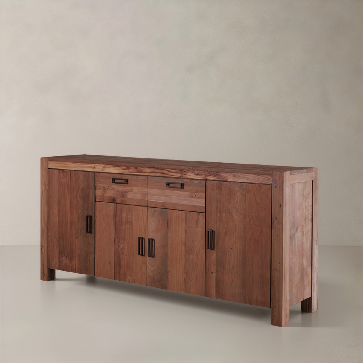 BROMONT Solid Teak Sideboard, Natural, 170cm