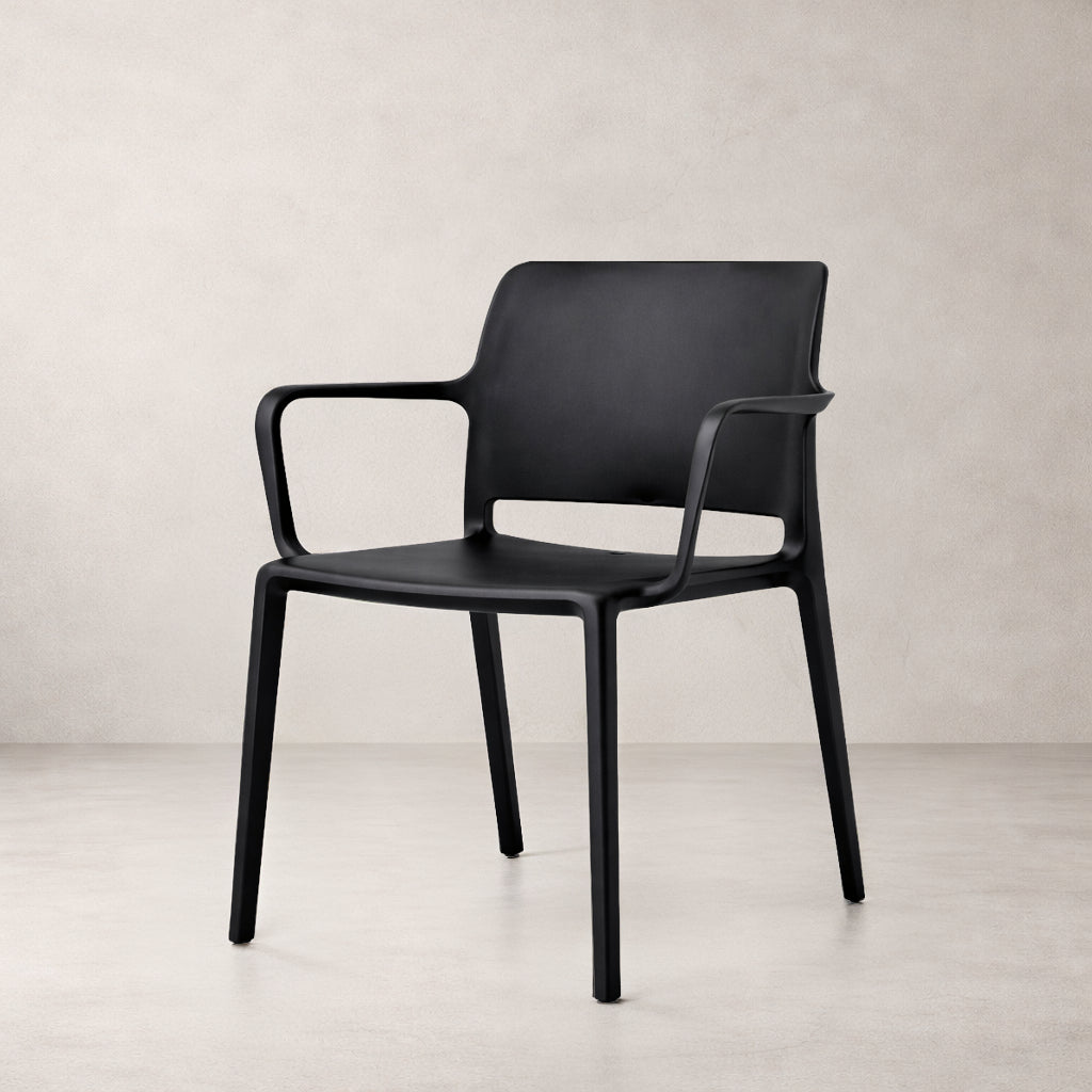 Pamela Stackable Dining Armchair - Black