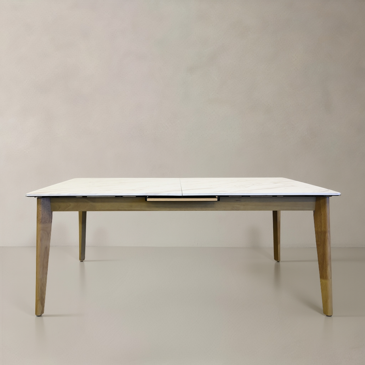 VERSAILLES Extendable Dining Table, White Marble, 70.9" - 86.6"