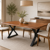 Acacia 71" Live Edge Solid Wood Dining Table - Natural