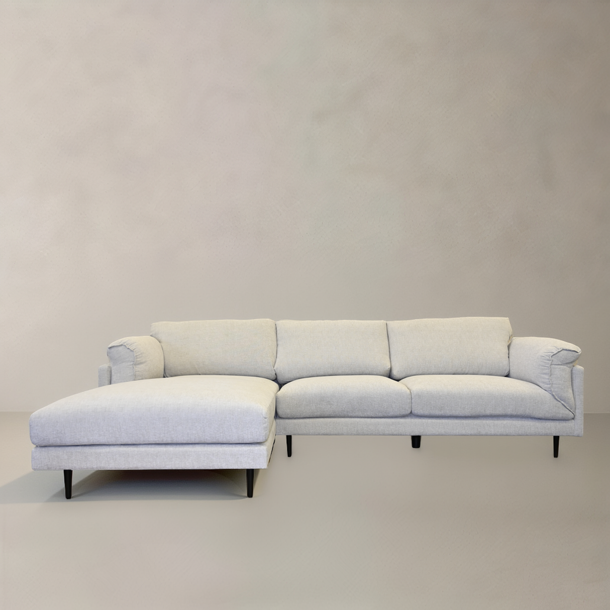 SIENA Fabric Sectional Sofa, Beige, Left