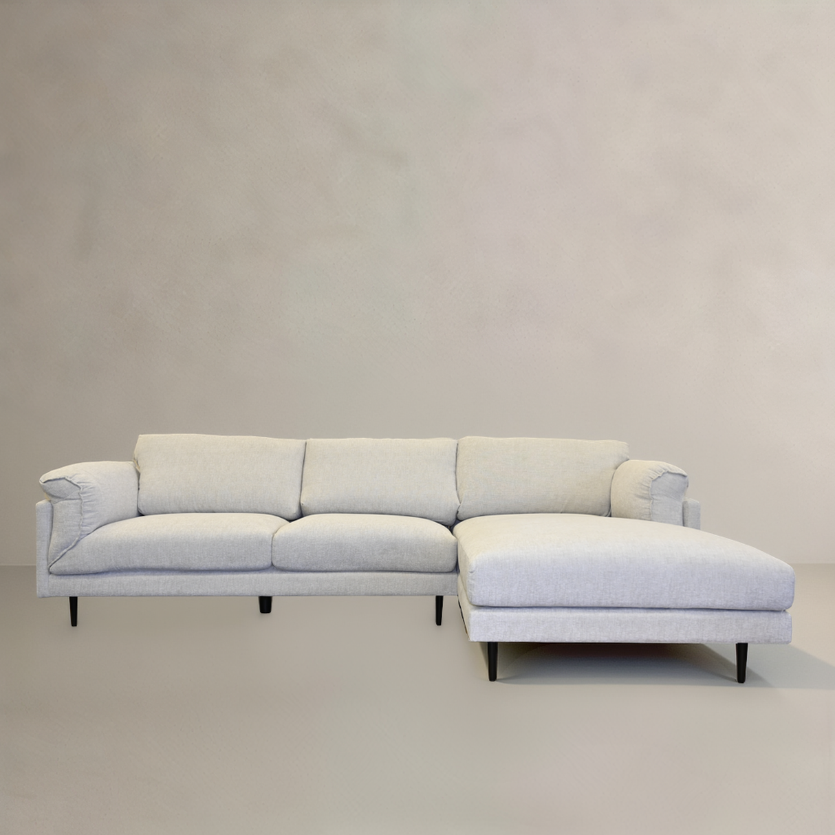 SIENA Fabric Sectional Sofa, Beige, Right