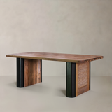 BROOKLYN Solid Teak Dining Table, Natural, 180cm