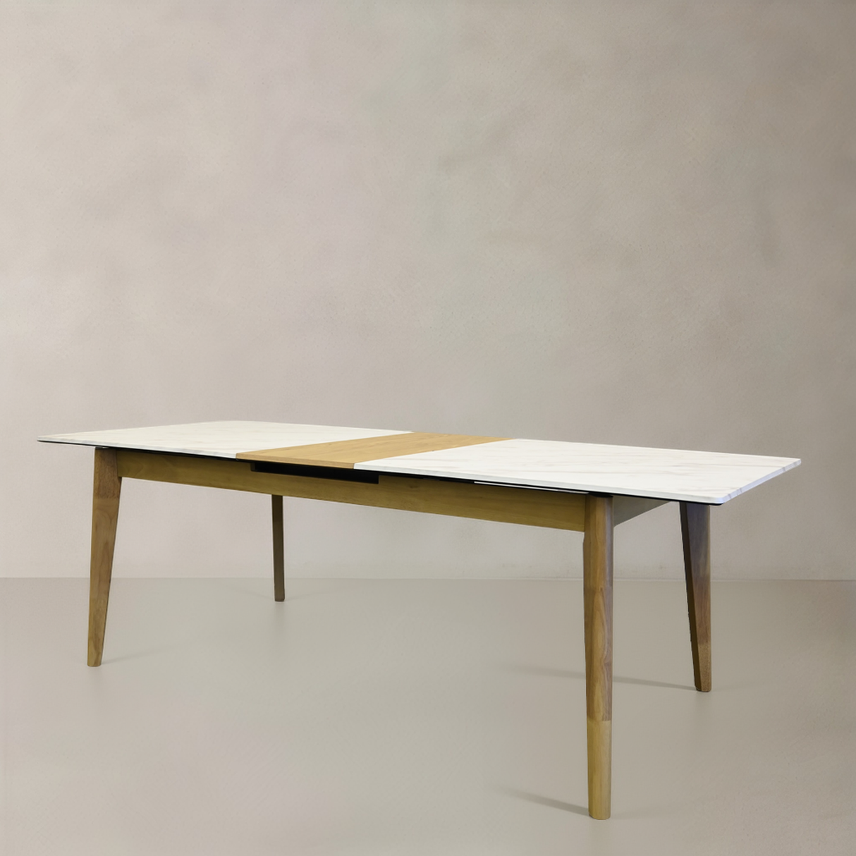 VERSAILLES Extendable Dining Table, White Marble, 70.9" - 86.6"