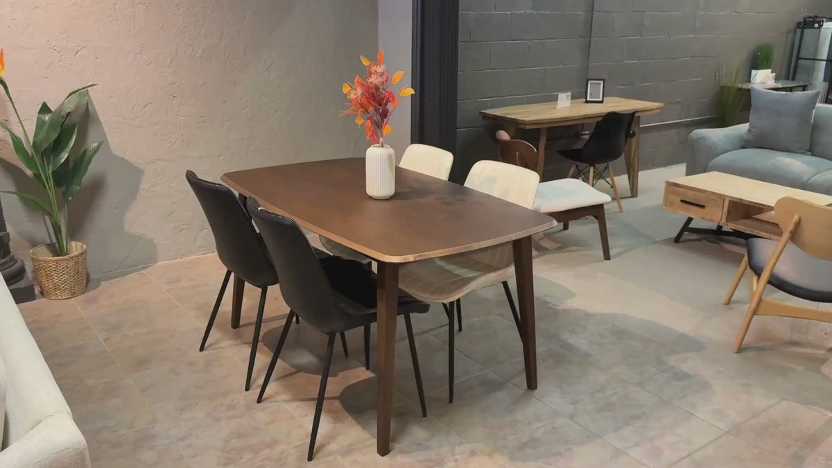 Oslo 66" Solid Wood Dining Table - Walnut