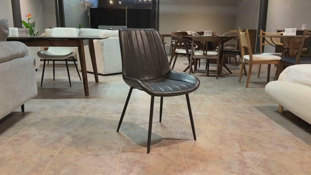 CASSIA Leather Chair, Black