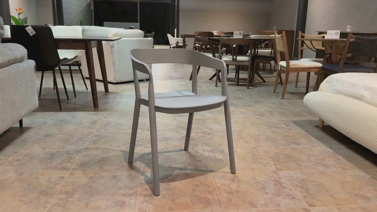 RIDGE Plastic Armchair, Grey