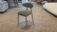 Chaise de salle à manger en bois massif Samantha - Chêne fumé et vert mousse