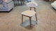 Chaise de salle à manger en bois massif Samantha - Chêne fumé et Ivoire chiné