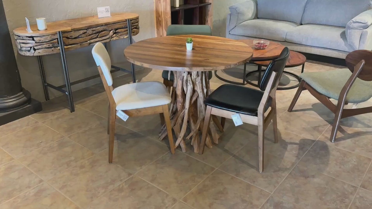 Racine Round Solid Teak Dining Table, 39.4”