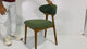 Samantha Solid Wood Dining Chair - Smoked Oak and Soft Sand Beige