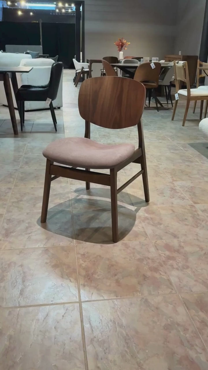 HARPER Solid Wood Dining Chair, Brown