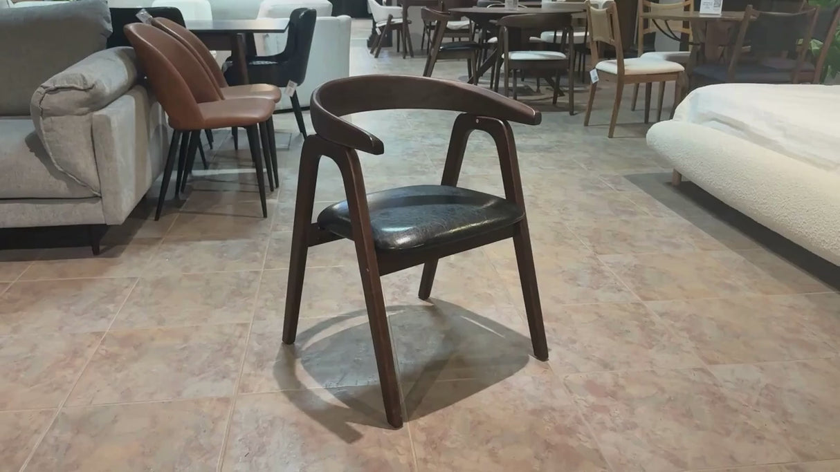 ELLIPSE Solid Wood Dining Chair, Black