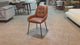 Chaise de salle à manger en cuir Petra - Marron