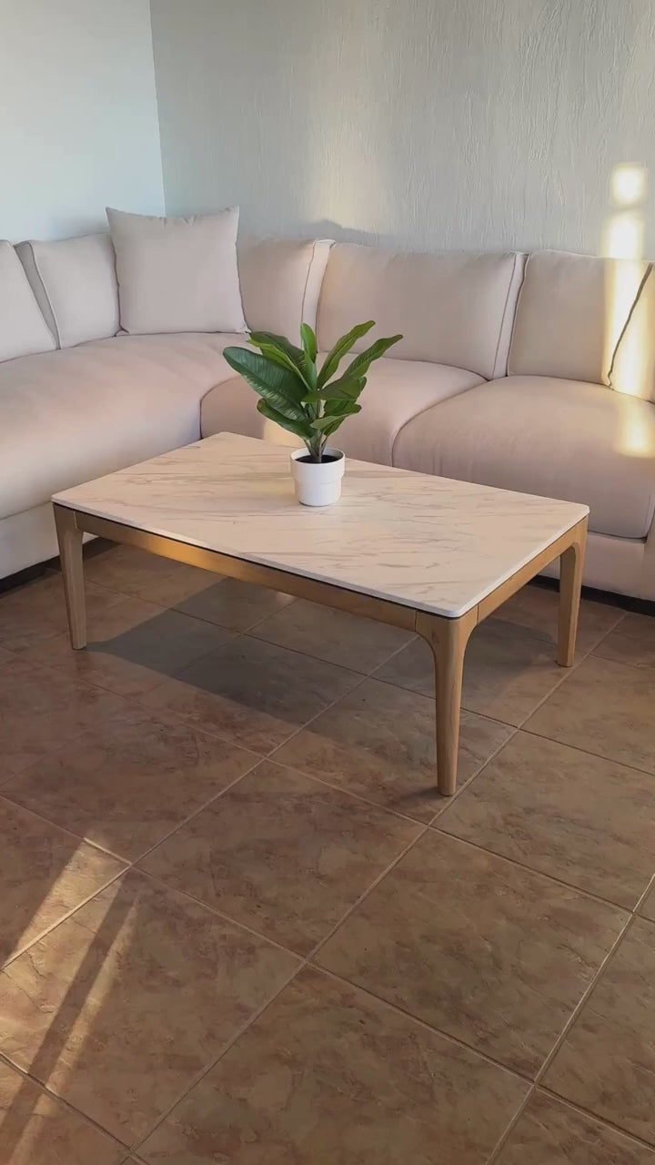 AUDREY Coffee Table, White Marble