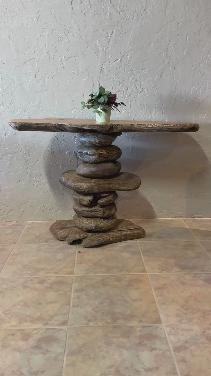 ROCHEFORT Solid Teak Console, Natural, 47"- 51"