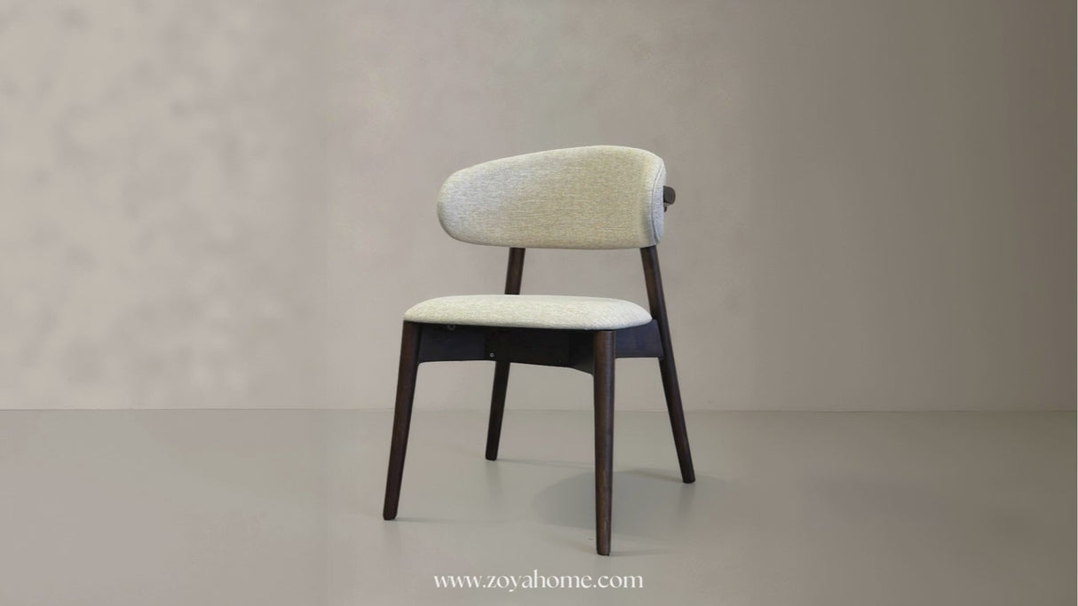 BLUSH Solid Wood Dining Chair, Black