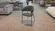 Chaise de salle à manger en tissu bouclé Geneva - Vert olive
