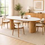 Table de salle à manger Marbella en pierre frittée, 78.7".